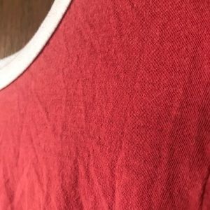 Light red-pink cropped t-shirt